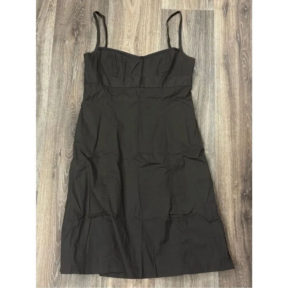 J Crew Brown Tiered Sleeveless Dress Women’s 8